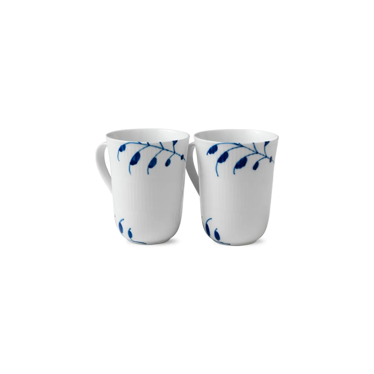 Blue Fluted Mega Cup, 36 cl, 2 pcs
