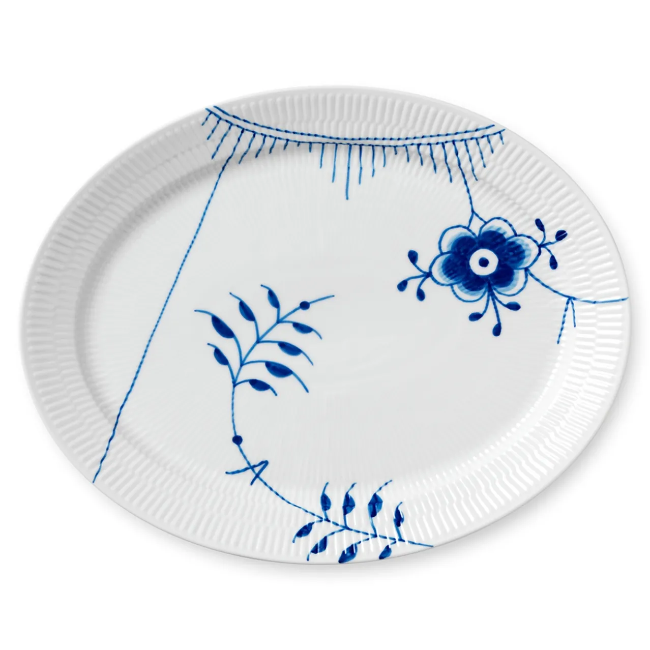 Blue Fluted Mega Dish, 35 cm