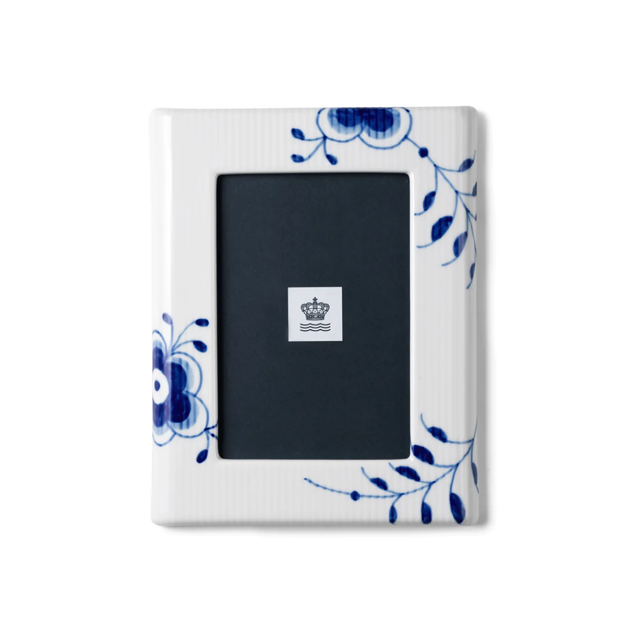 Blue Fluted Mega Picture Frame, 21 cm