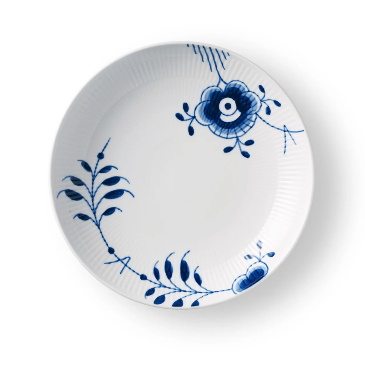 Blue Fluted Mega Shallow Bowl, 25 cm