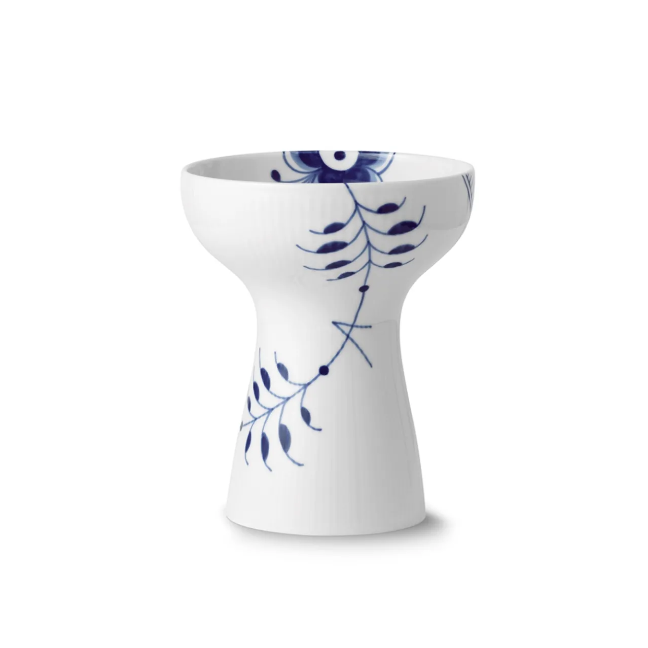 Blue Fluted Mega Vase, 19 cm