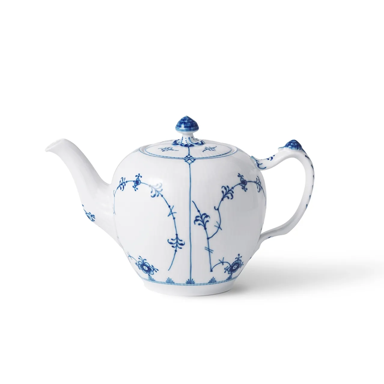Blue Fluted Plain Teapot, 70 cl