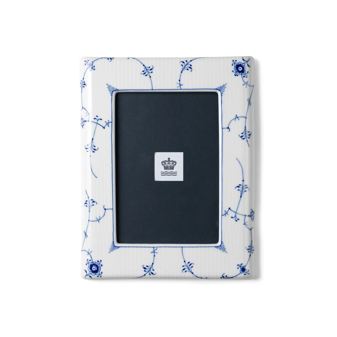 Blue Fluted Plain Picture Frame, 21 cm