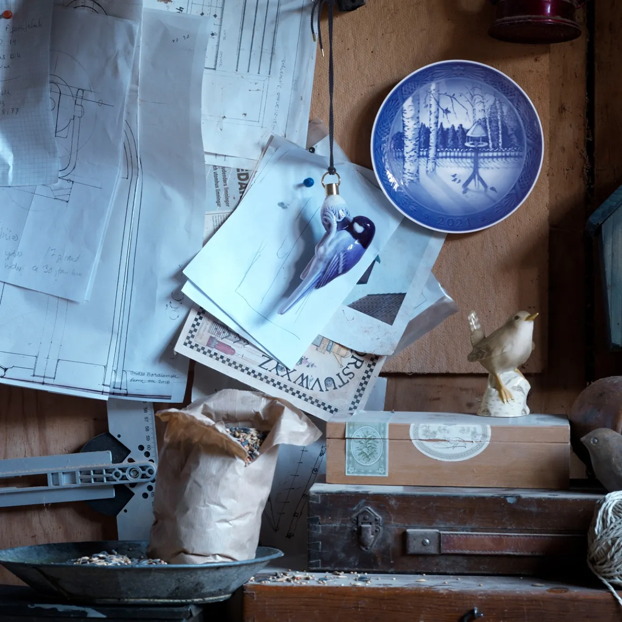 Christmas Ornament 2021, Titmouse, 16 cm