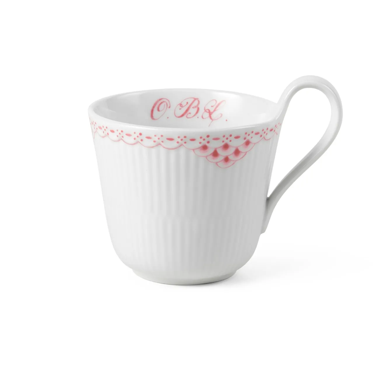 Coral Lace High Handle Cup, Bespoke, 33 cl