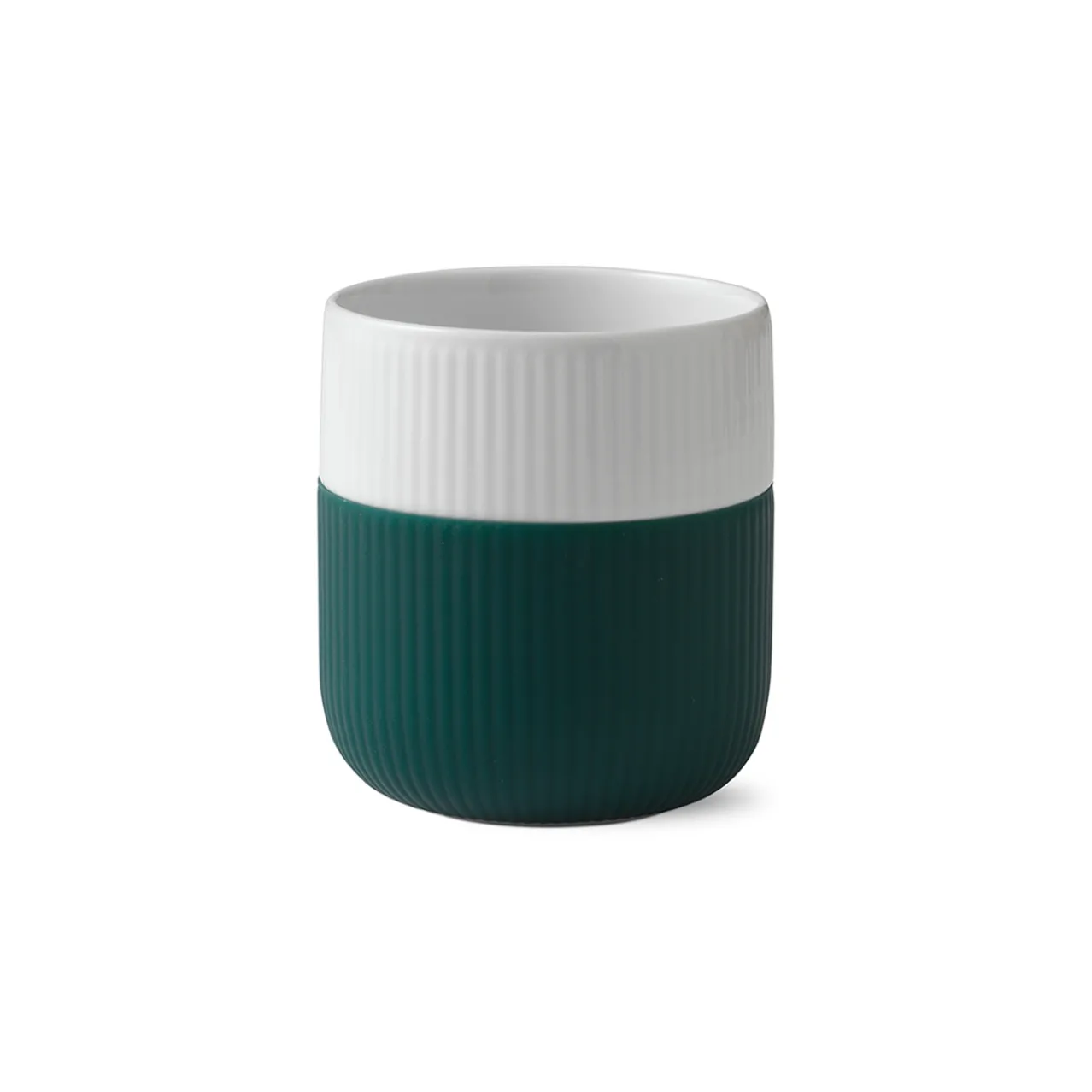 Fluted Contrast Mug, Petrol, 35 cl