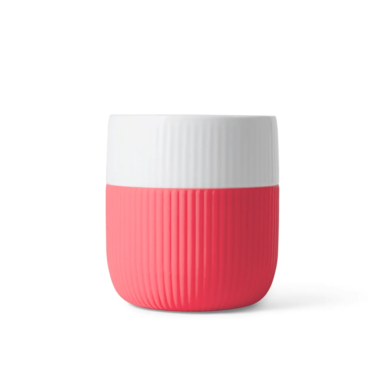Fluted Contrast Mug, Hibiscus, 35 cl