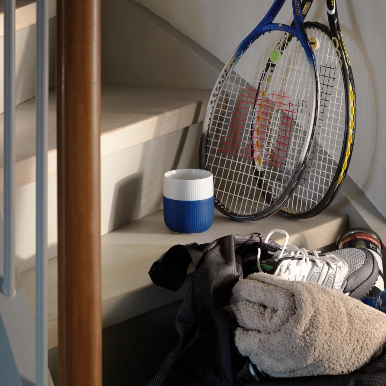 Fluted Contrast Mug, Mega Blue, 35 cl