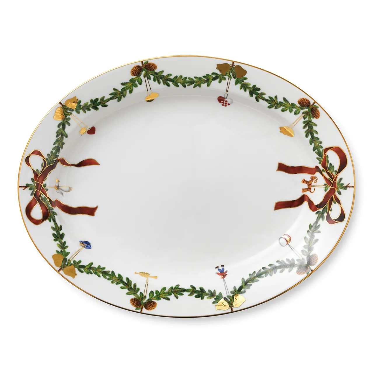 Star Fluted Christmas Dish, 37 cm