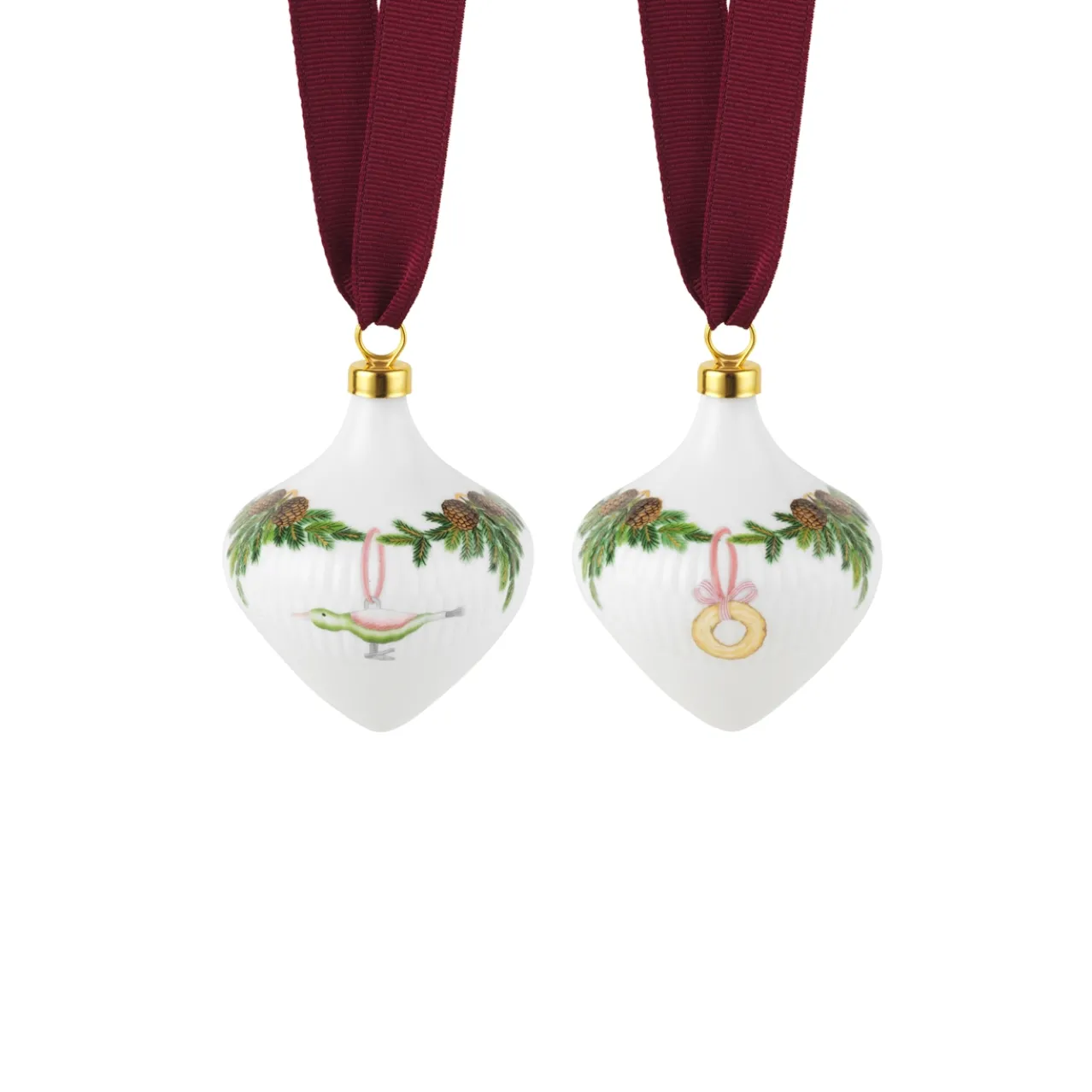 Star Fluted Christmas Ornament, 8.5 cm, 2 pcs