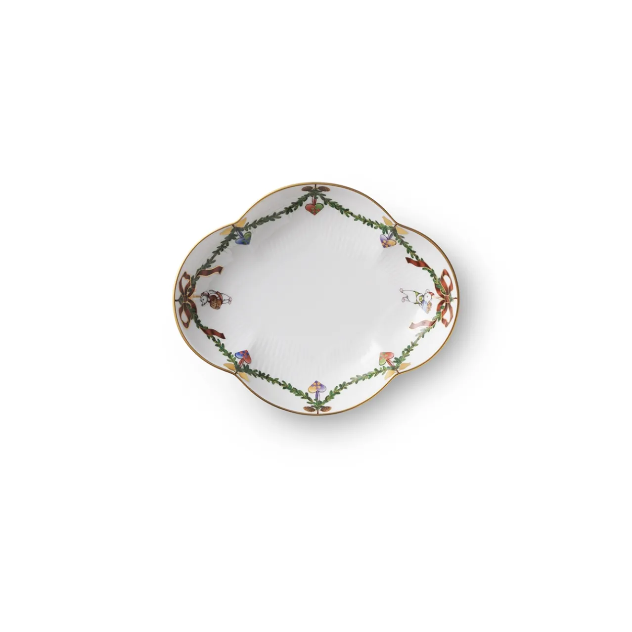 Star Fluted Christmas Dish, 17.5 cm