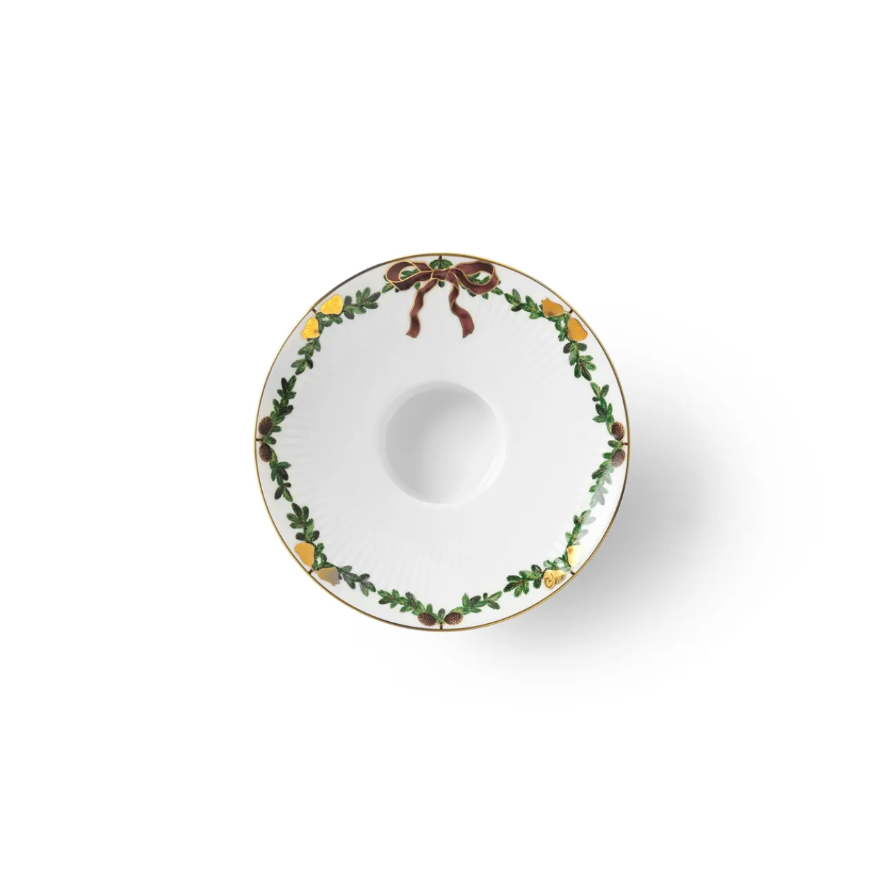 Star Fluted Christmas Candle Holder, 15.5 cm