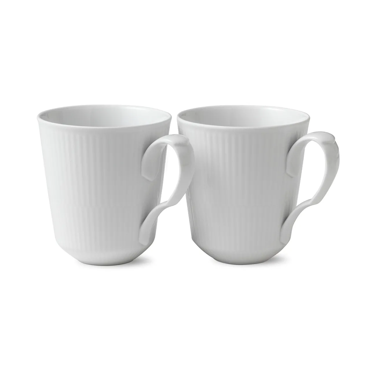 White Fluted Cup, 38 cl, 2 pcs