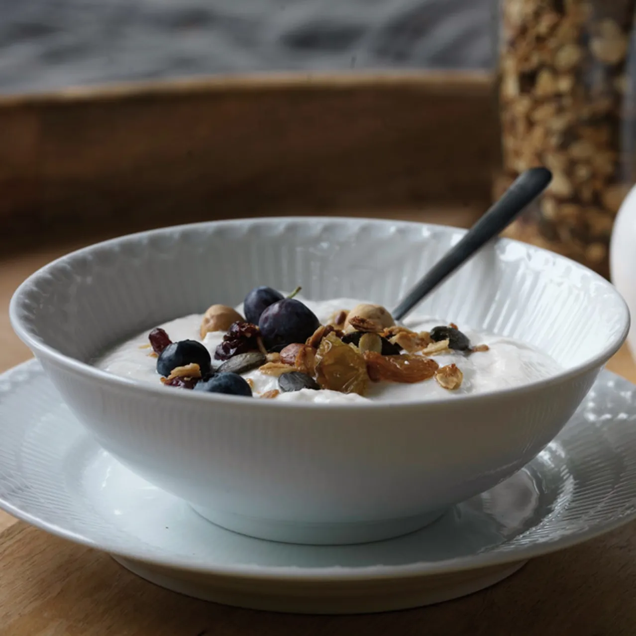 White Fluted Half Lace Bowl, 35 cl