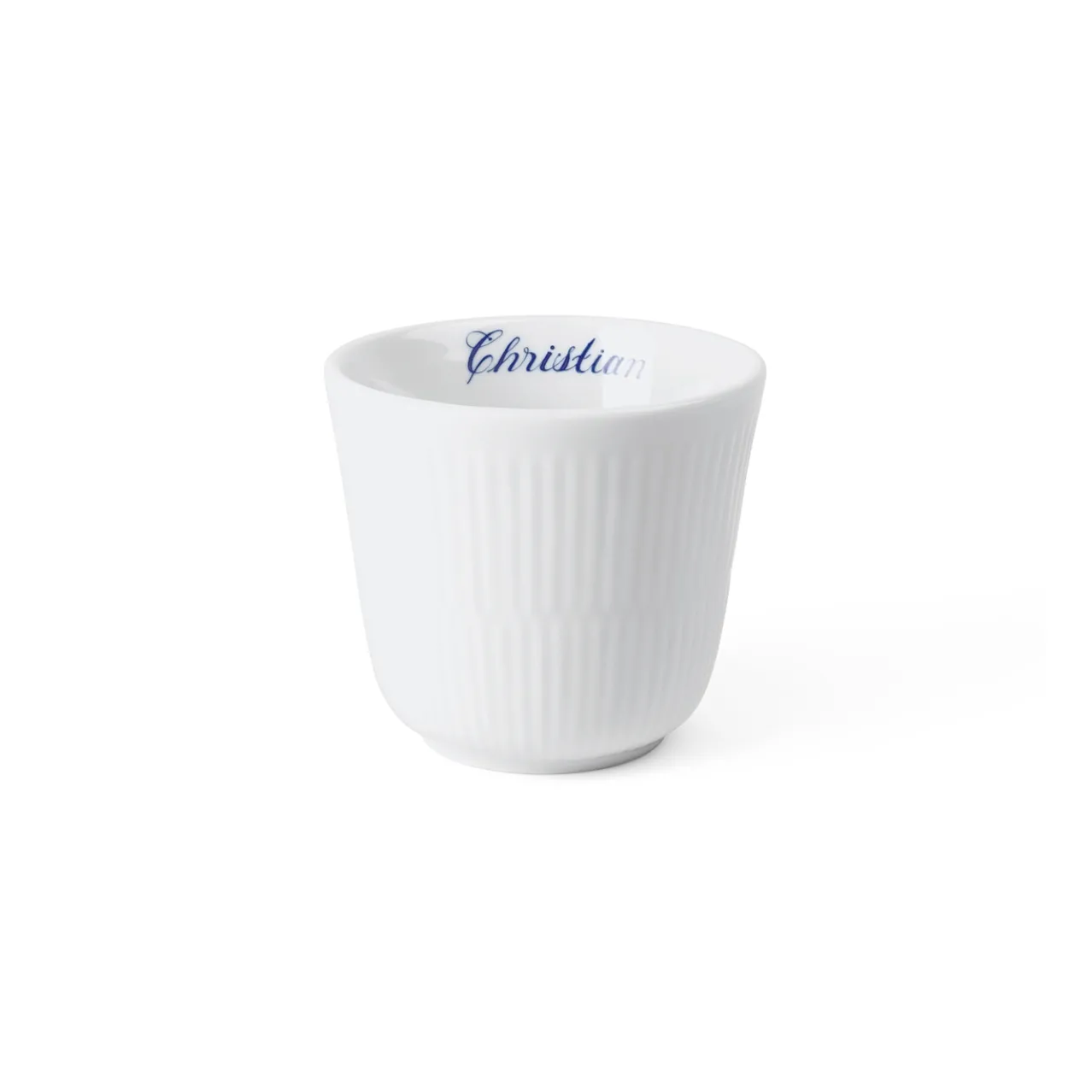 White Fluted Thermal Mug, Bespoke, 26 cl